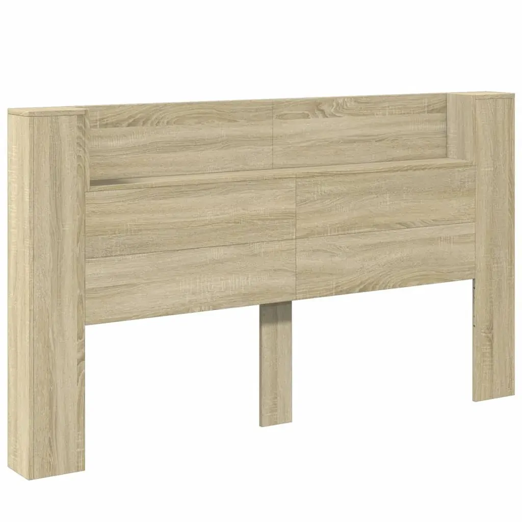 Headboard Cabinet with LED Sonoma Oak 180 cm Price
