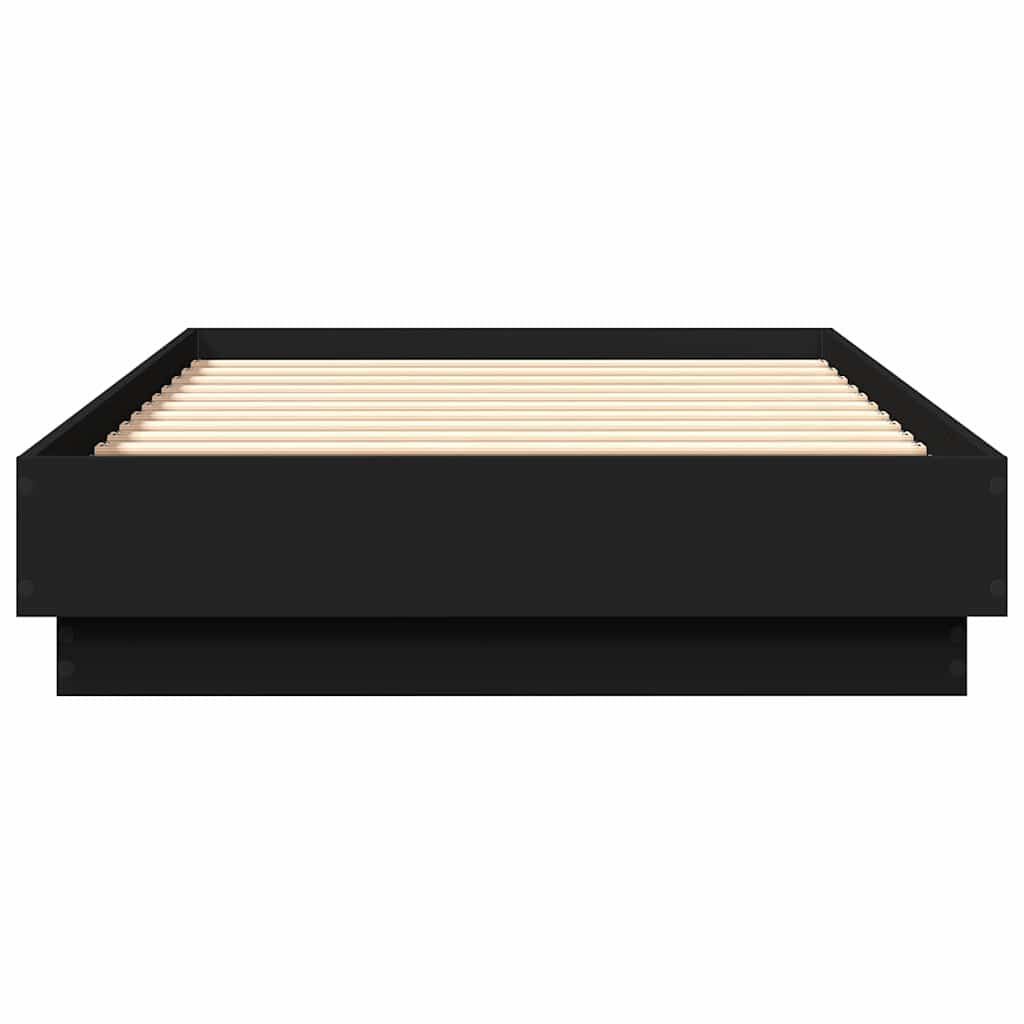 Bed Frame without Mattress Black 90x190 cm Engineered Wood Price