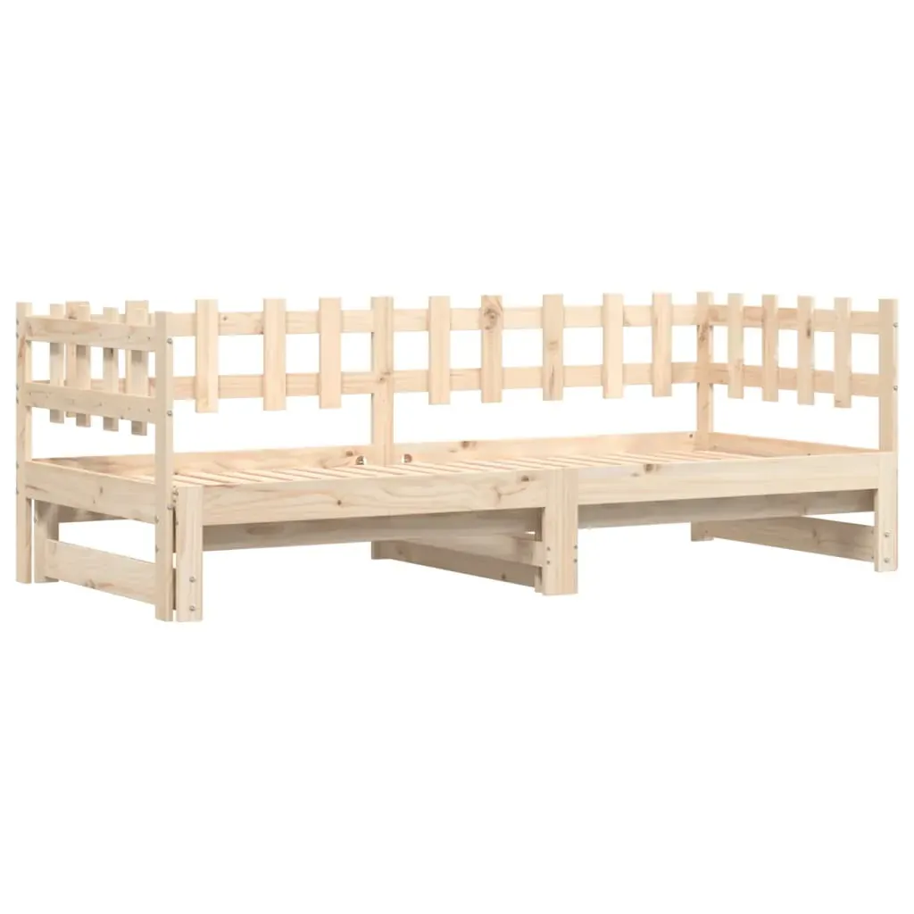 Pull-out Day Bed without Mattress 2x(90x190) cm Solid Wood Price