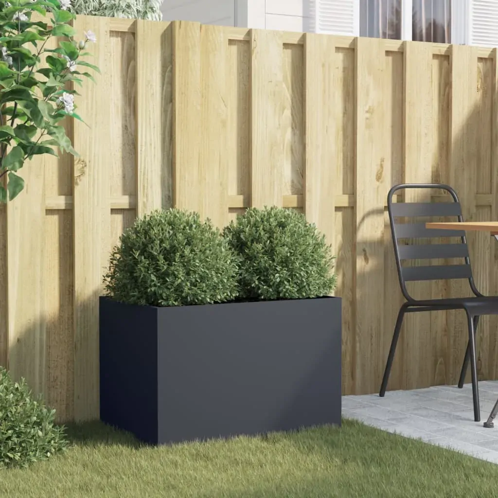 Planter Anthracite 62x40x39 cm Steel Price