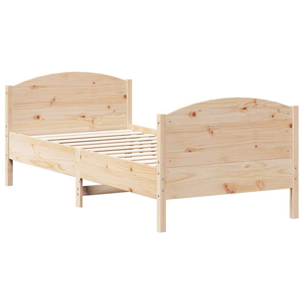 Bed Frame without Mattress 90x190 cm Solid Wood Pine Price