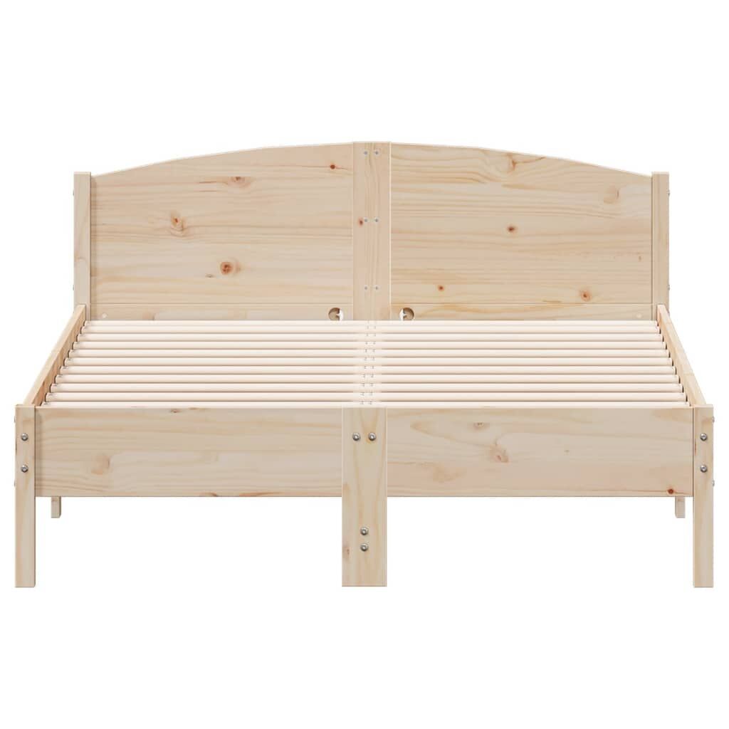 Bed Frame without Mattress 135x190 cm Solid Wood Pine Price