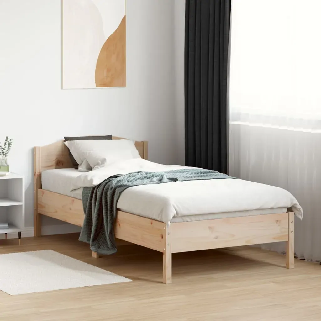 Bed Frame without Mattress 90x190 cm Solid Wood Pine Price