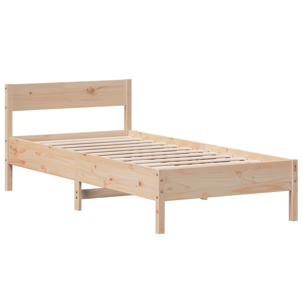 Bed Frame without Mattress 90x190 cm Solid Wood Pine Price