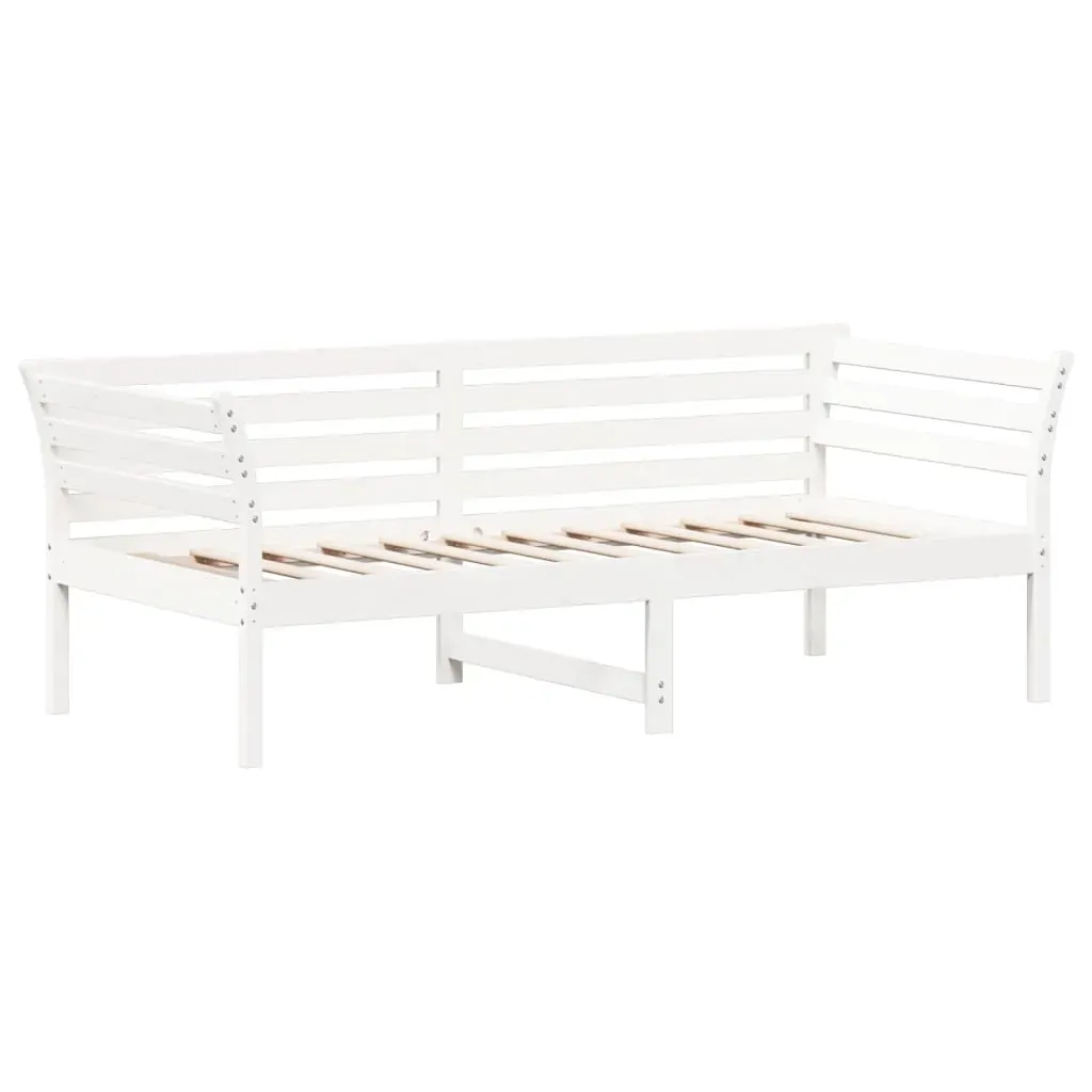 Day Bed without Mattress White 90x190 cm Solid Wood Pine Price