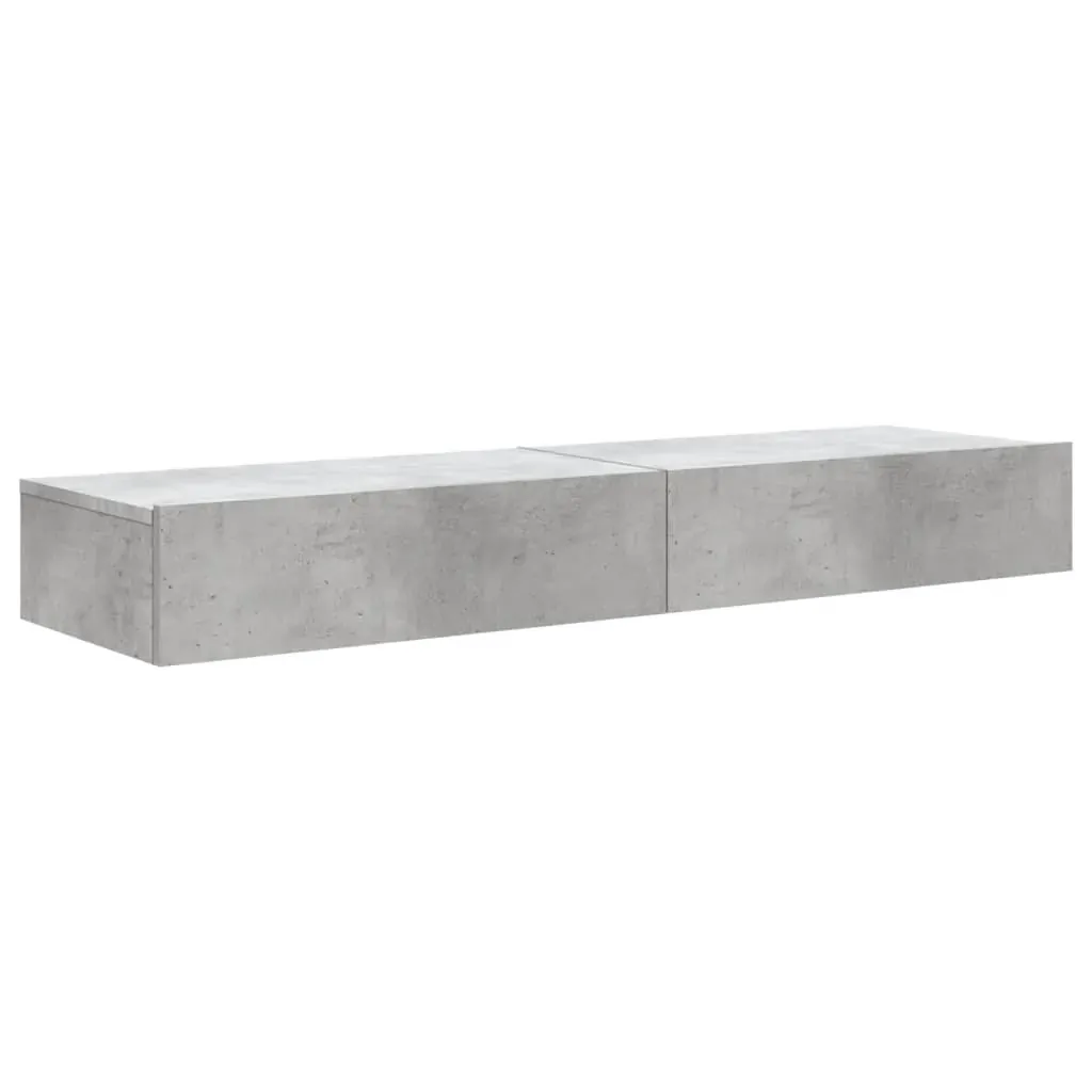TV Cabinets with LED Lights 2 pcs Concrete Grey 60x35x15.5 cm Price