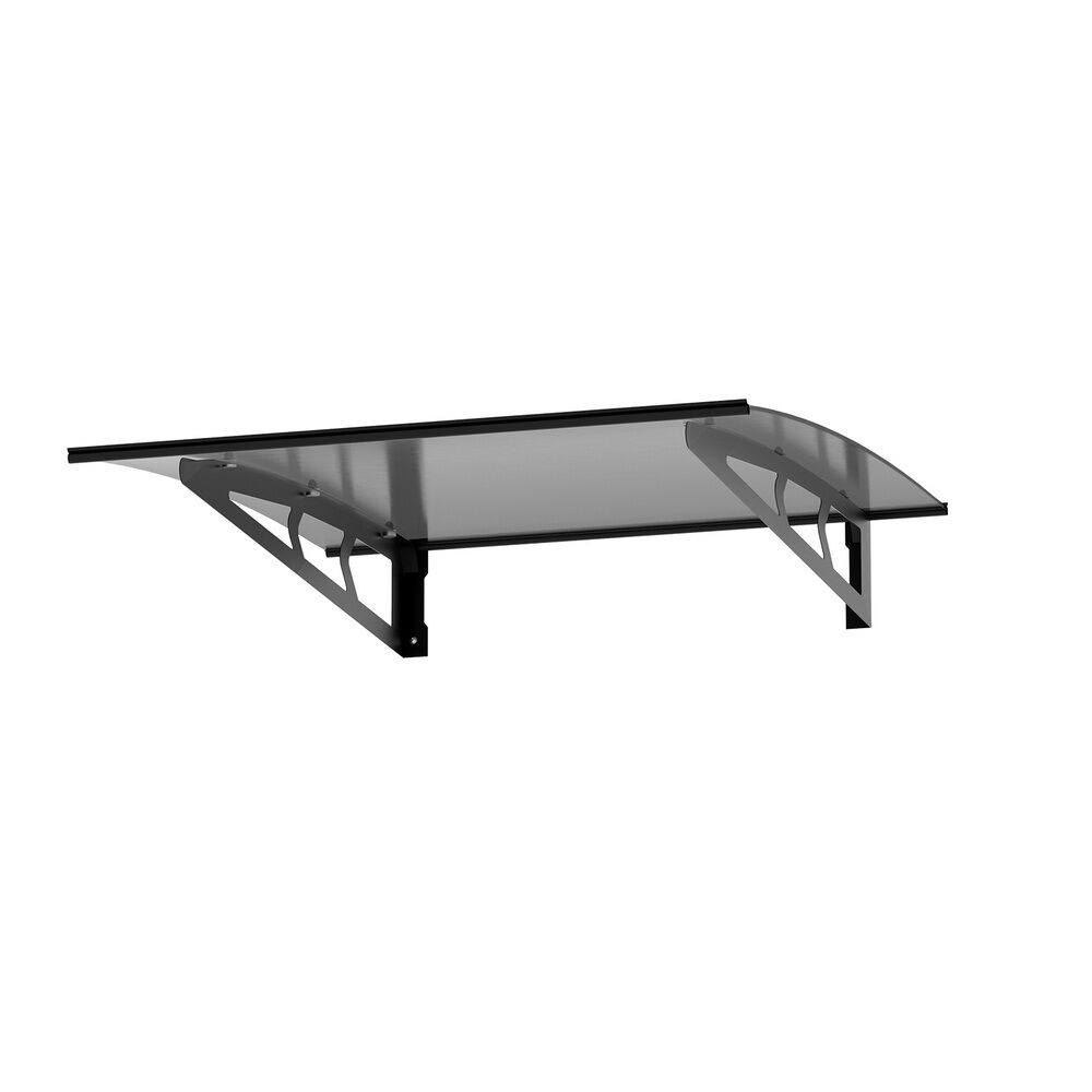Instahut Window Door Awning Canopy 1mx1m Grey Solid Sheet Metal Frame Price