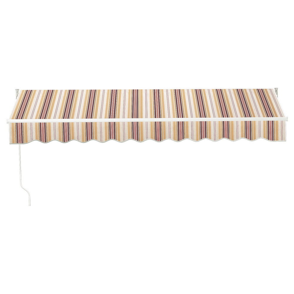 Retractable Folding Arm Awning Manual Sunshade 3Mx2.5M Beige Brown Price