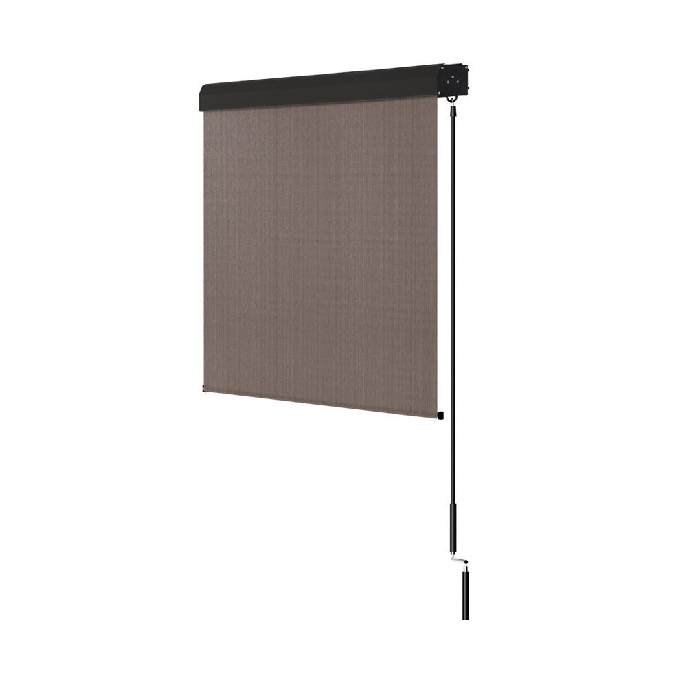 Instahut Outdoor Blinds Light Filtering Roll Down Awning Shade 2.1X2.5M Brown Price