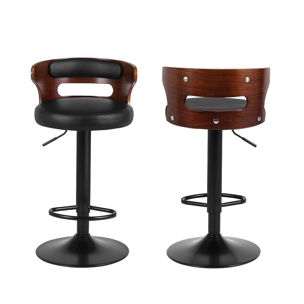 2x Bar Stools Gas Lift Faux Leather Price