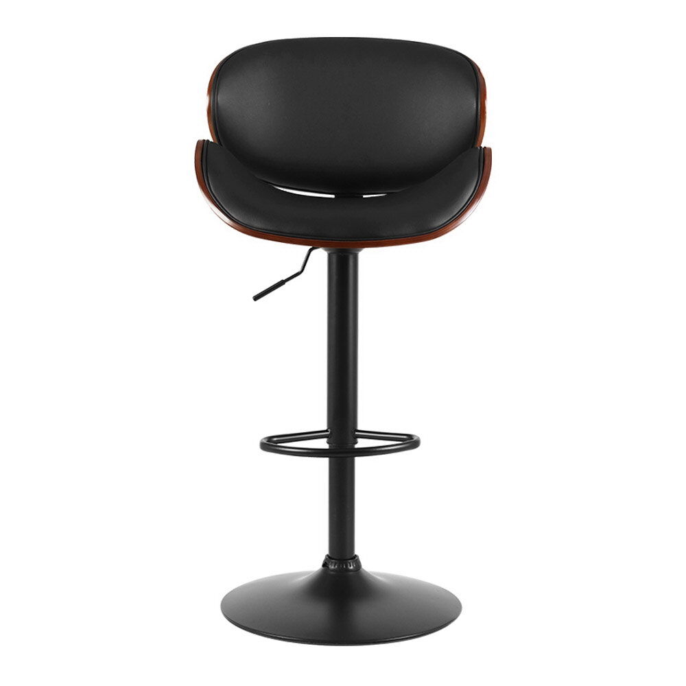 Bar Stools Kitchen Leather Barstools Swivel Gas Lift Chairs Black x2 Price