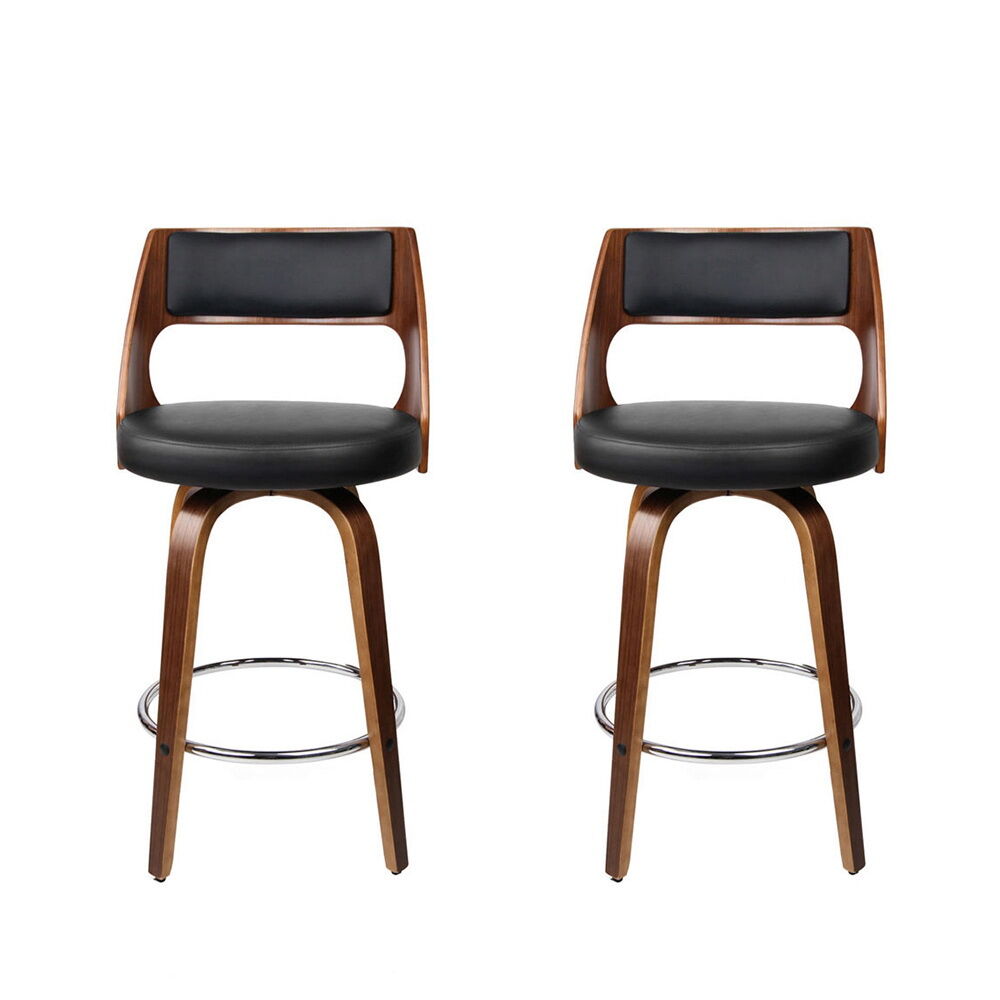 2x Bar Stools Swivel Leather Chair 65cm Price