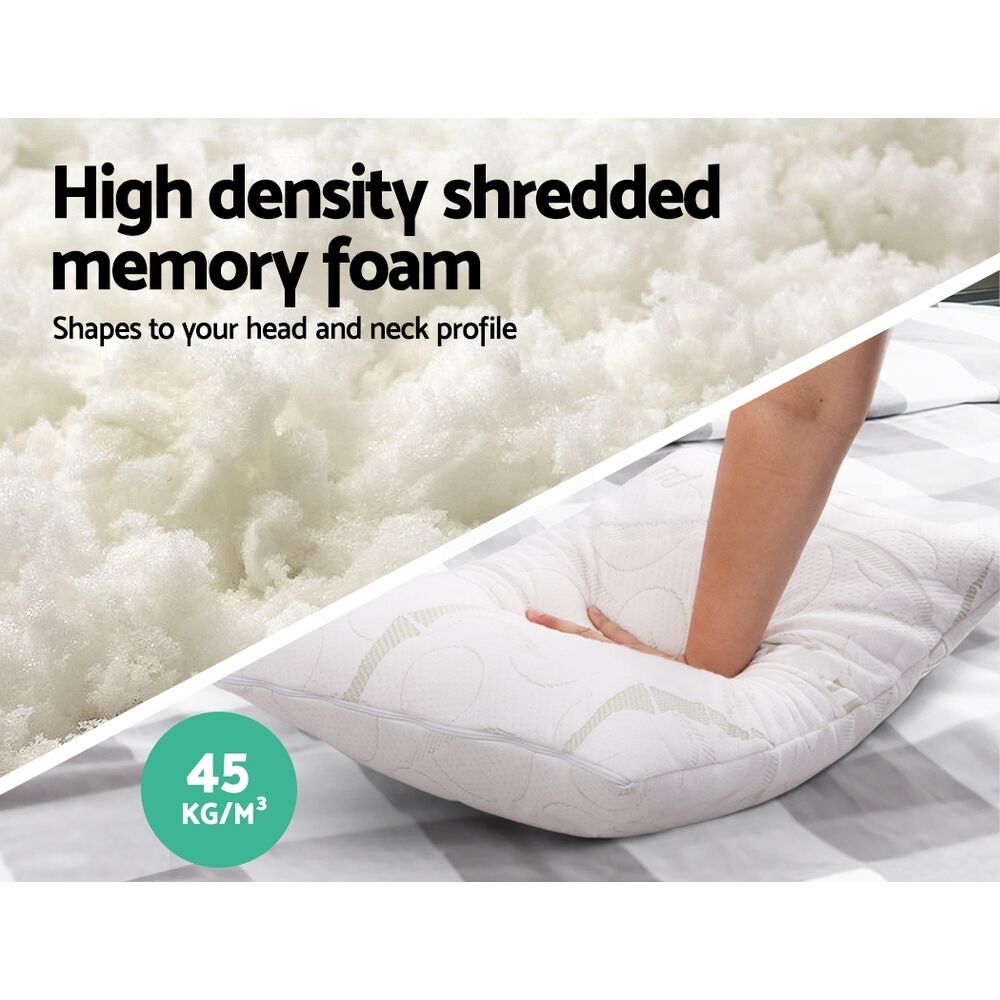 Memory Foam Pillow Bamboo Twin Pack Price