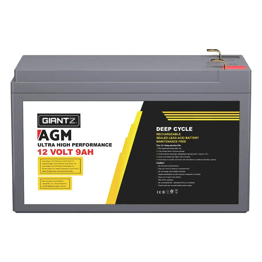 AGM Deep Cycle Battery 12V 9Ah Box Portable Solar Caravan Camping Price