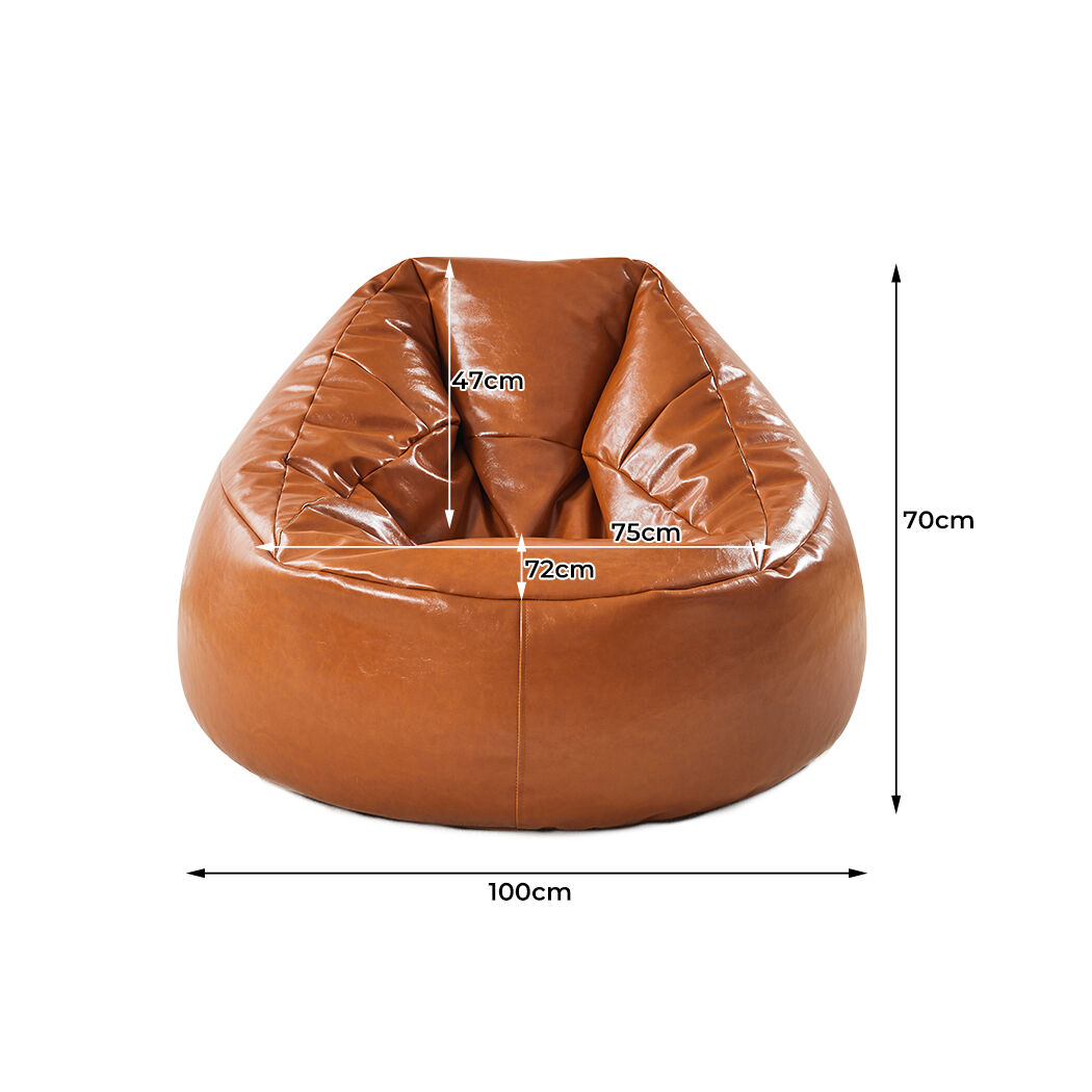 bean bag chair cover pu couch tan Price