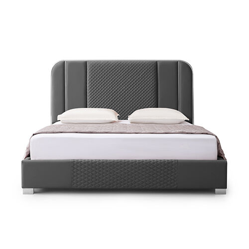 Halcyon Bed Frame King Black Pu Leather Price