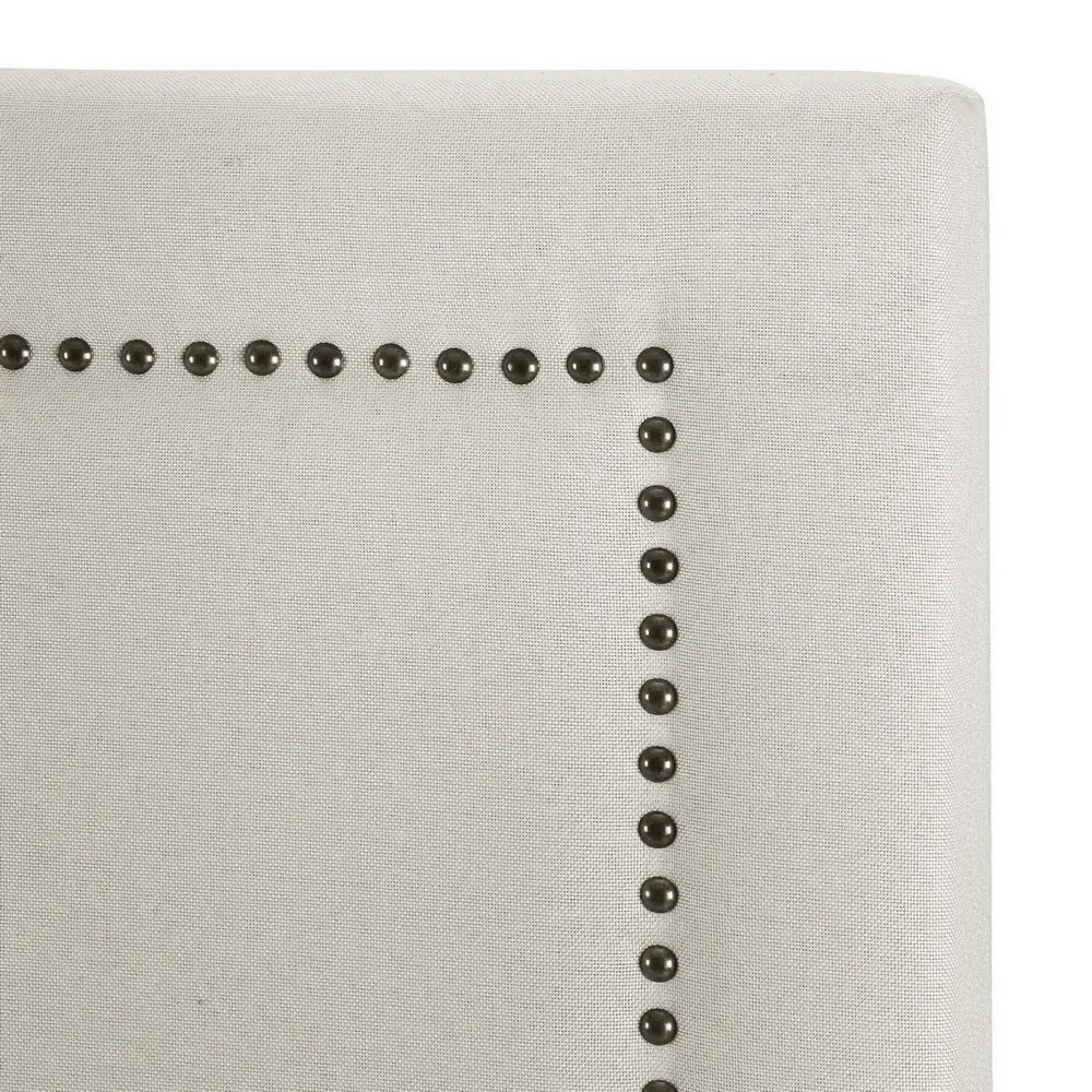 Bed Frame Bed Head Headboard Queen Fabric - RIVE Beige Price