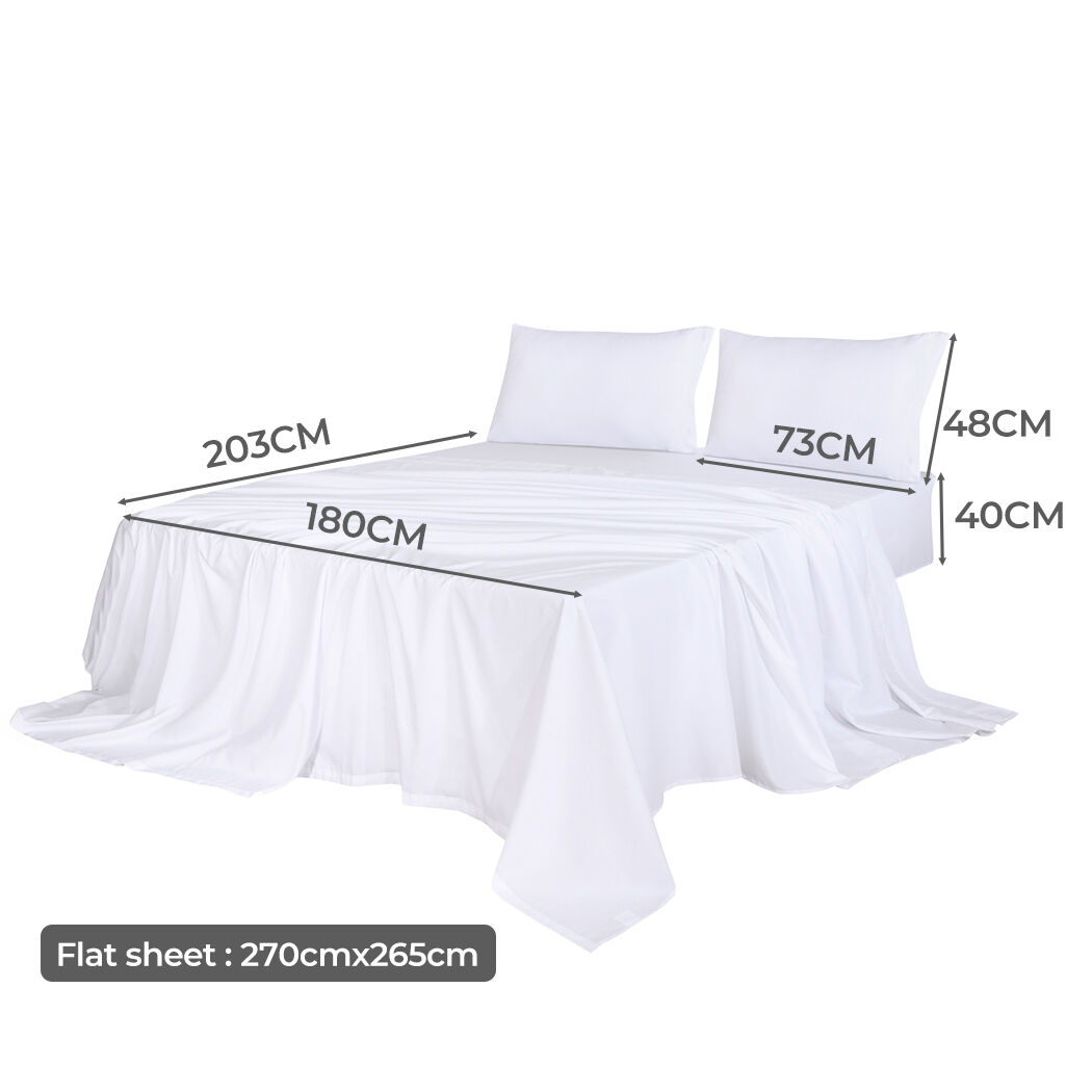 4pcs king size 100% bamboo bed sheet set in white colour Price