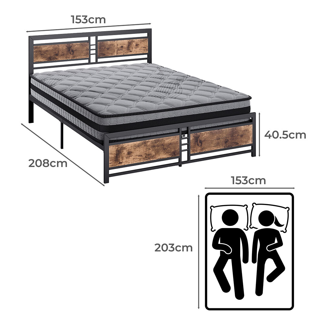 metal bed frame mattress base set wood queen Price