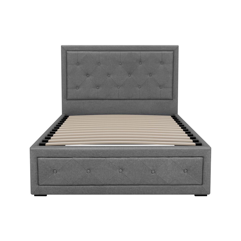 Bed Frame King Single Size Gas Lift Mattress Base with Storage Fabric Price