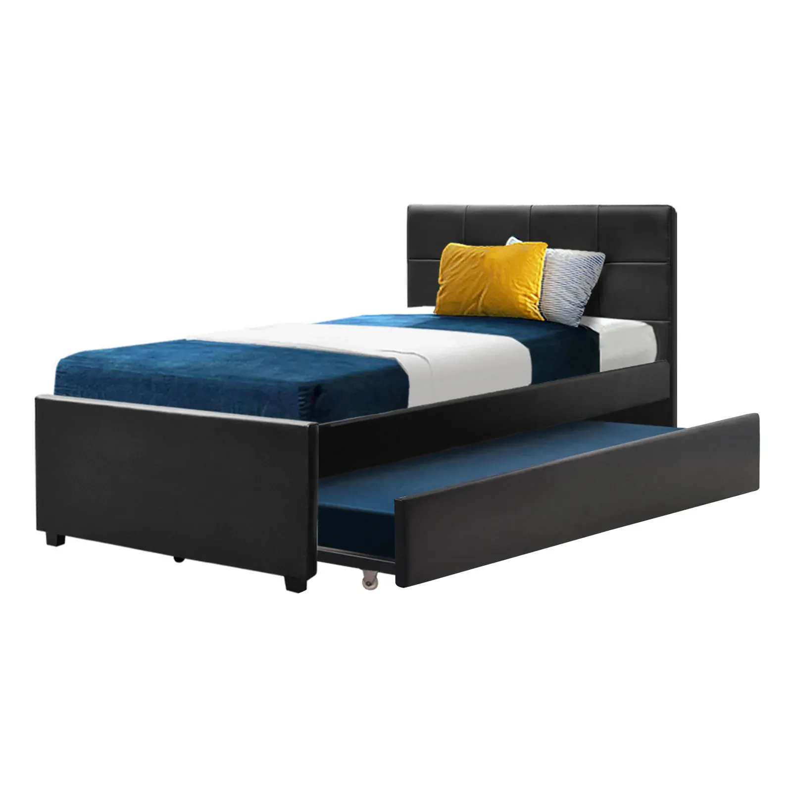 Keepit Bed Frame King Single Size Black Leather Price