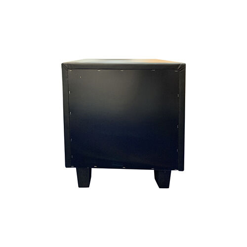 Bedside Table 2 drawers PU Leather Side Table Night Stand Storage in Black Colour Price
