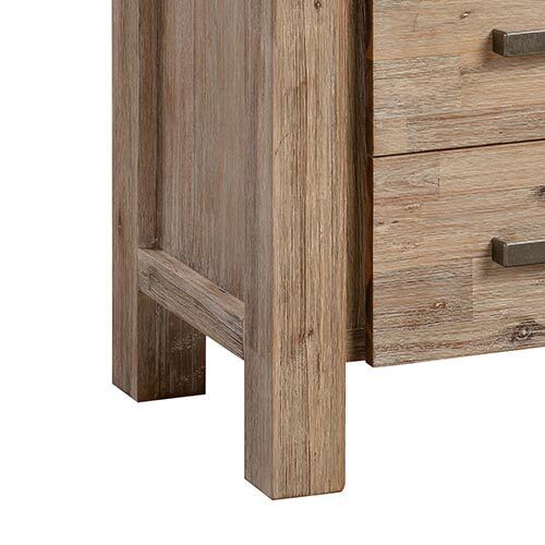 Bedside Table 2 drawers Night Stand in Solid Acacia Wood Oak Colour Price