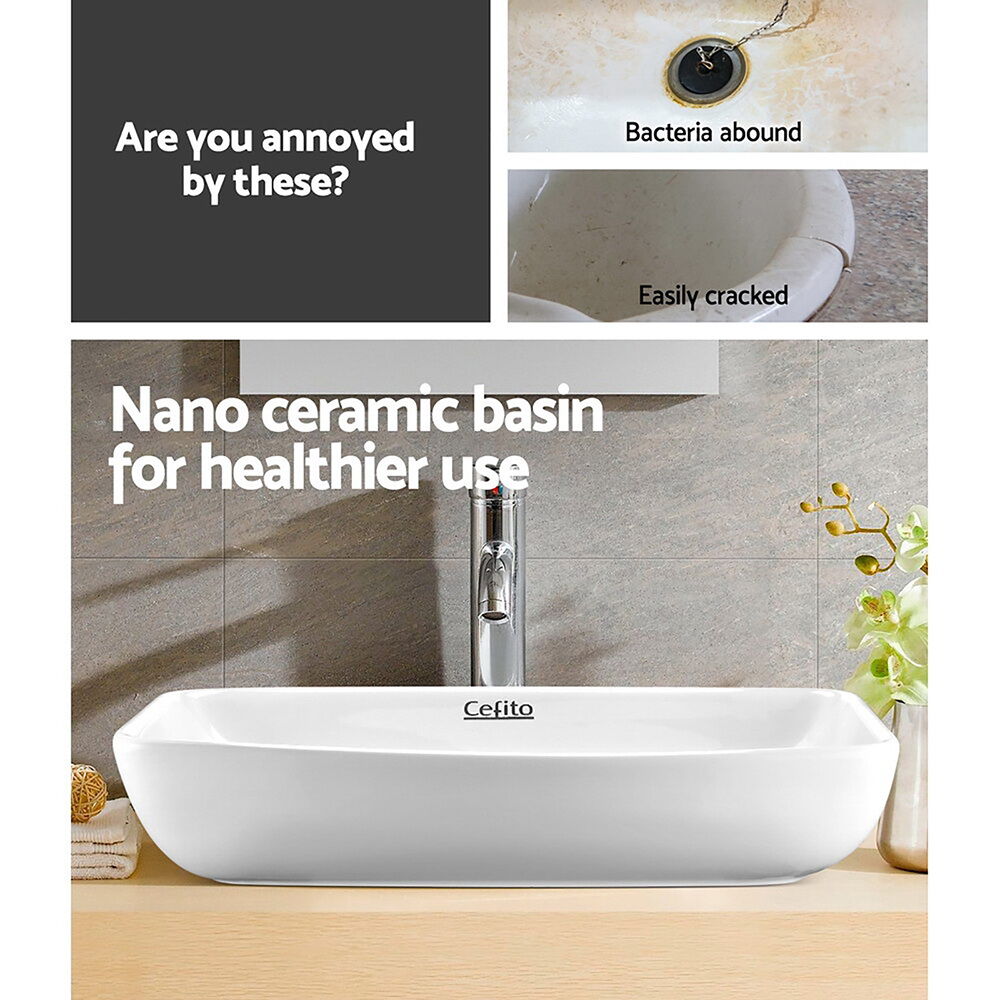Bathroom Basin Ceramic Vanity Sink Hand Wash Bowl 60x38cm Price