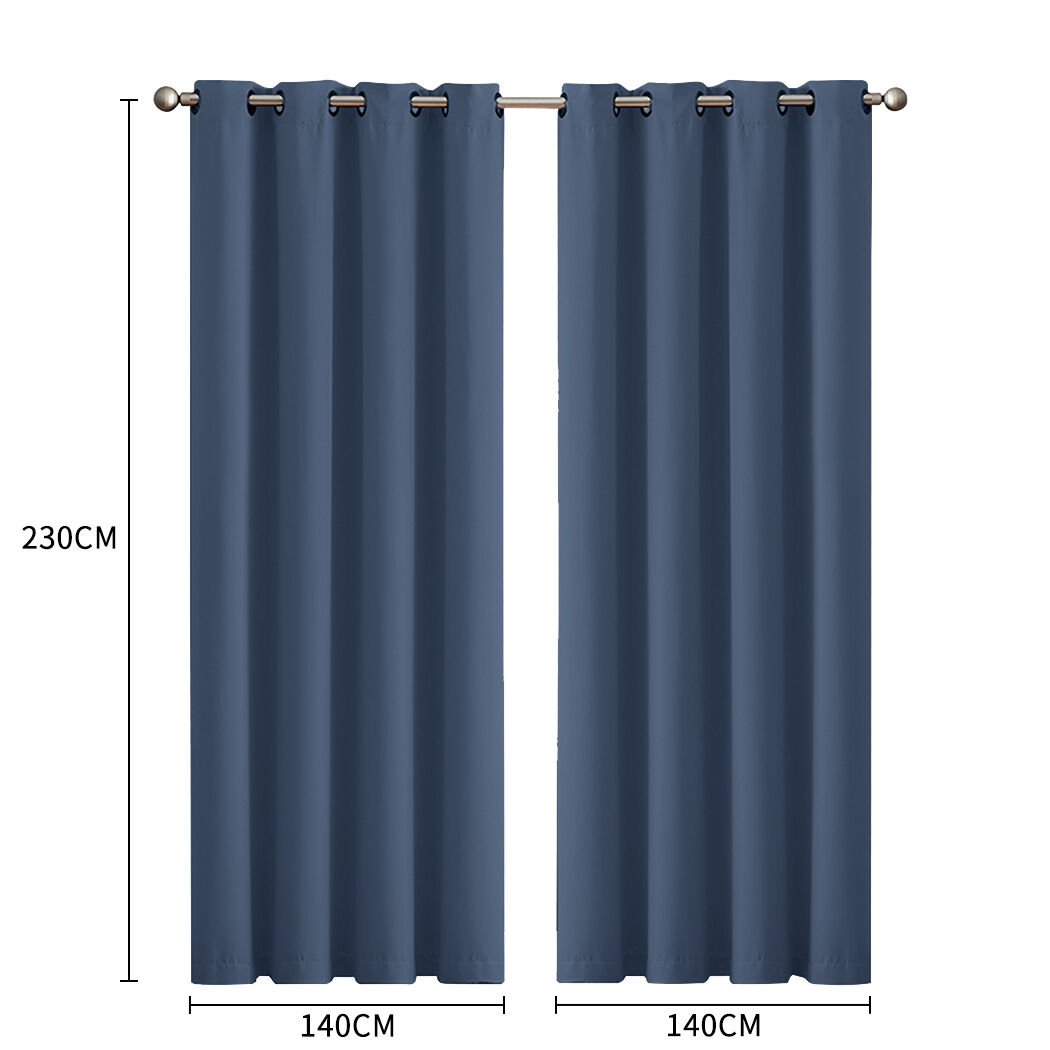 2x blockout curtains panels 3 layers Price