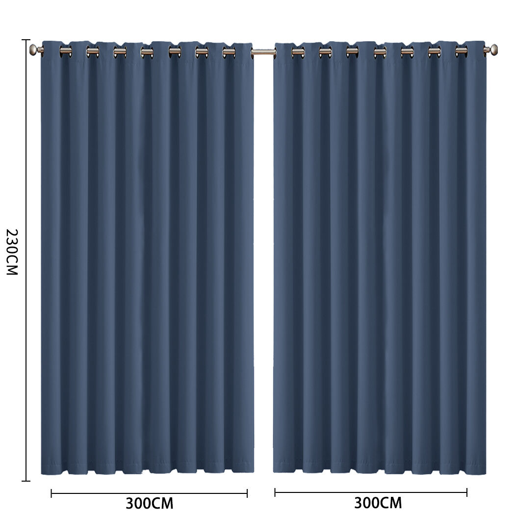 2x blockout curtains panels 3 layers Price