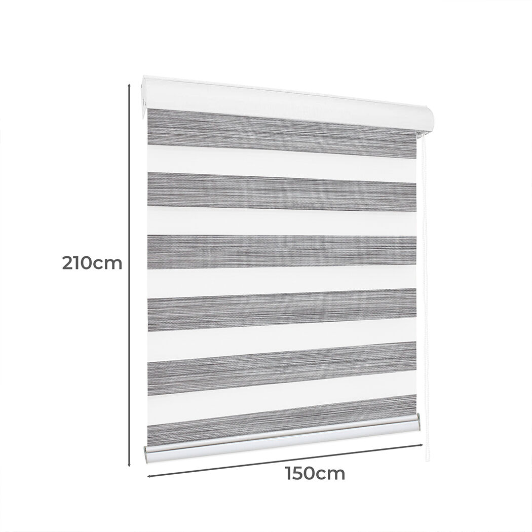blackout zebra roller blind curtains 150x210 grey Price