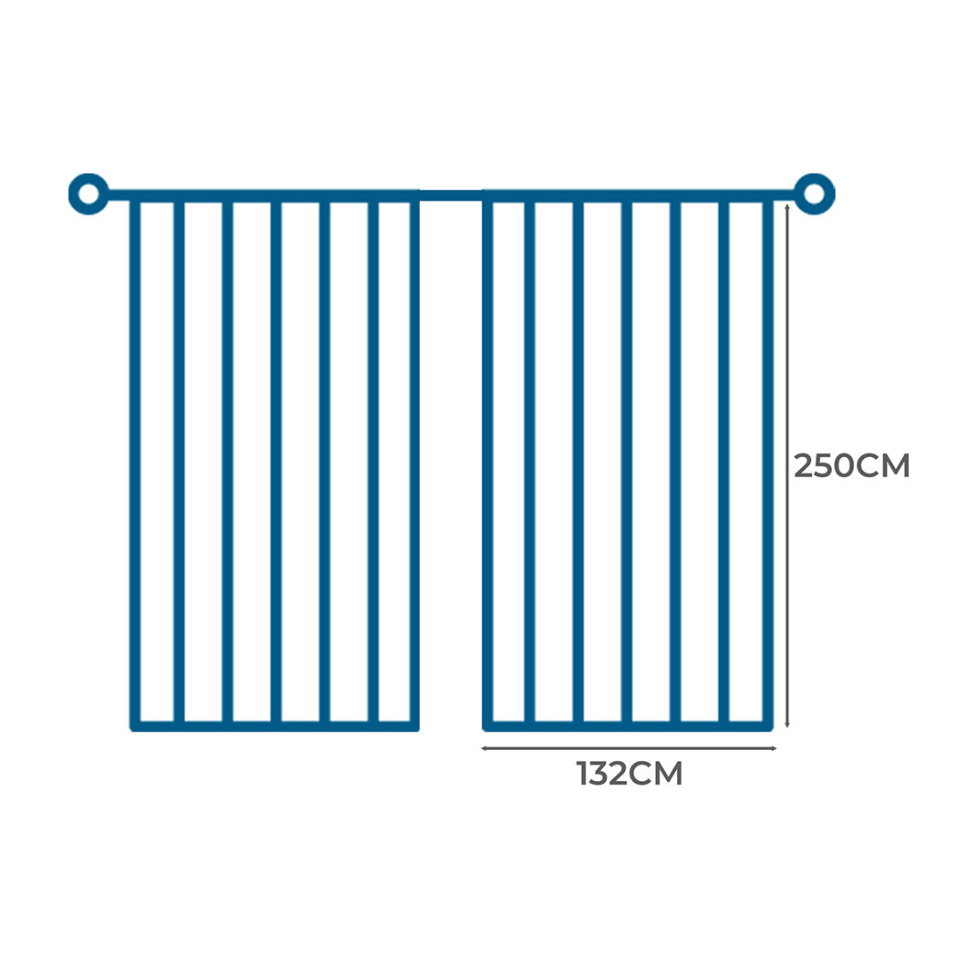 2xblockout curtains chenille 132x250 blue Price