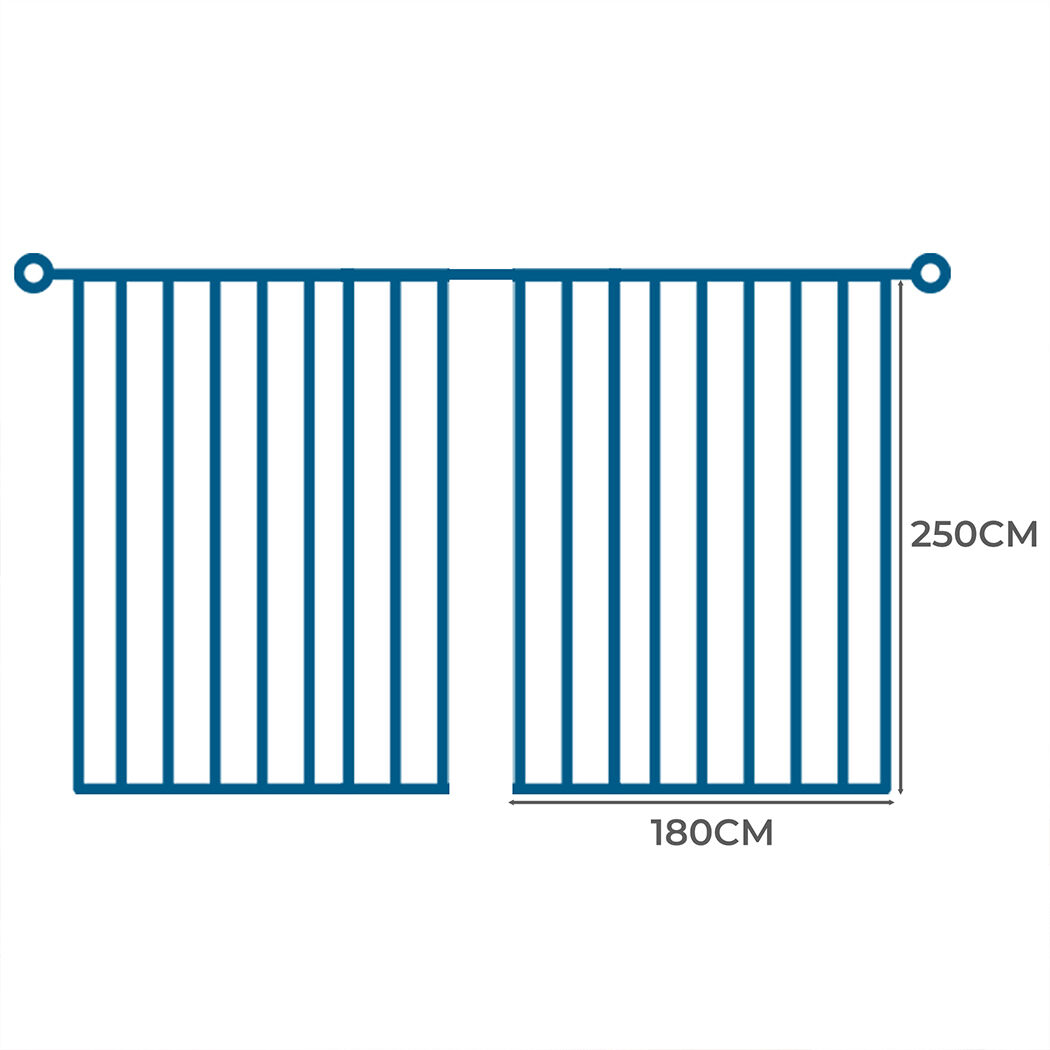 2xblockout curtains chenille 180x250 blue cd1016-180x250-dg Price