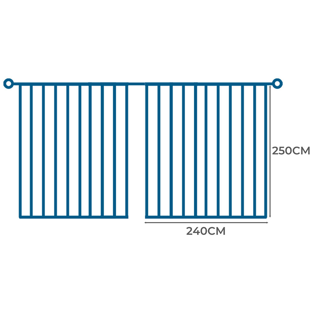 2xblockout curtains chenille 240x250 blue Price