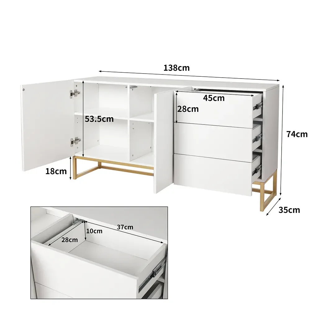 buffet sideboard storage cabinet white Price