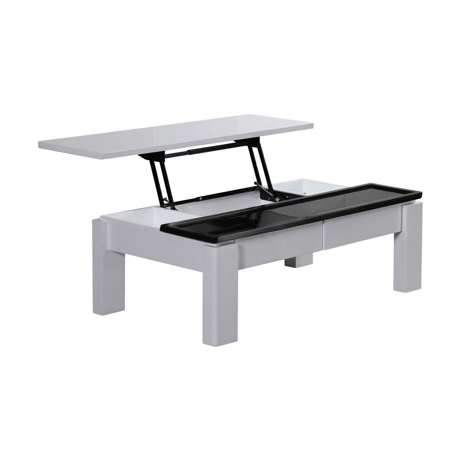 Grandora Coffee Table Black & White Glossy Colour Price
