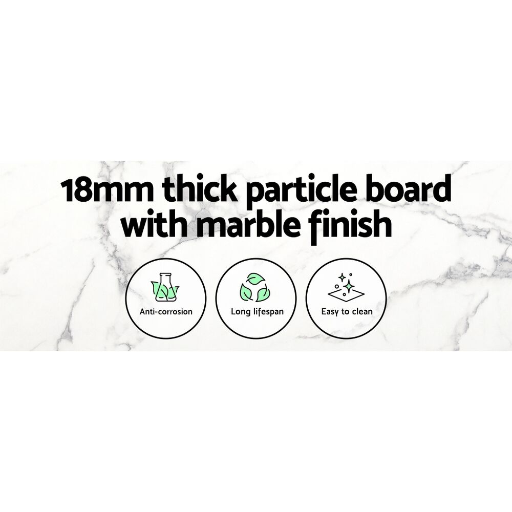 Dining Table Round Marble Effect 110CM Price