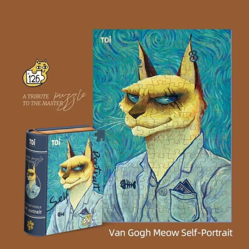 Cat in Art Puzzle - Van Gogh?s Self Portrait Price