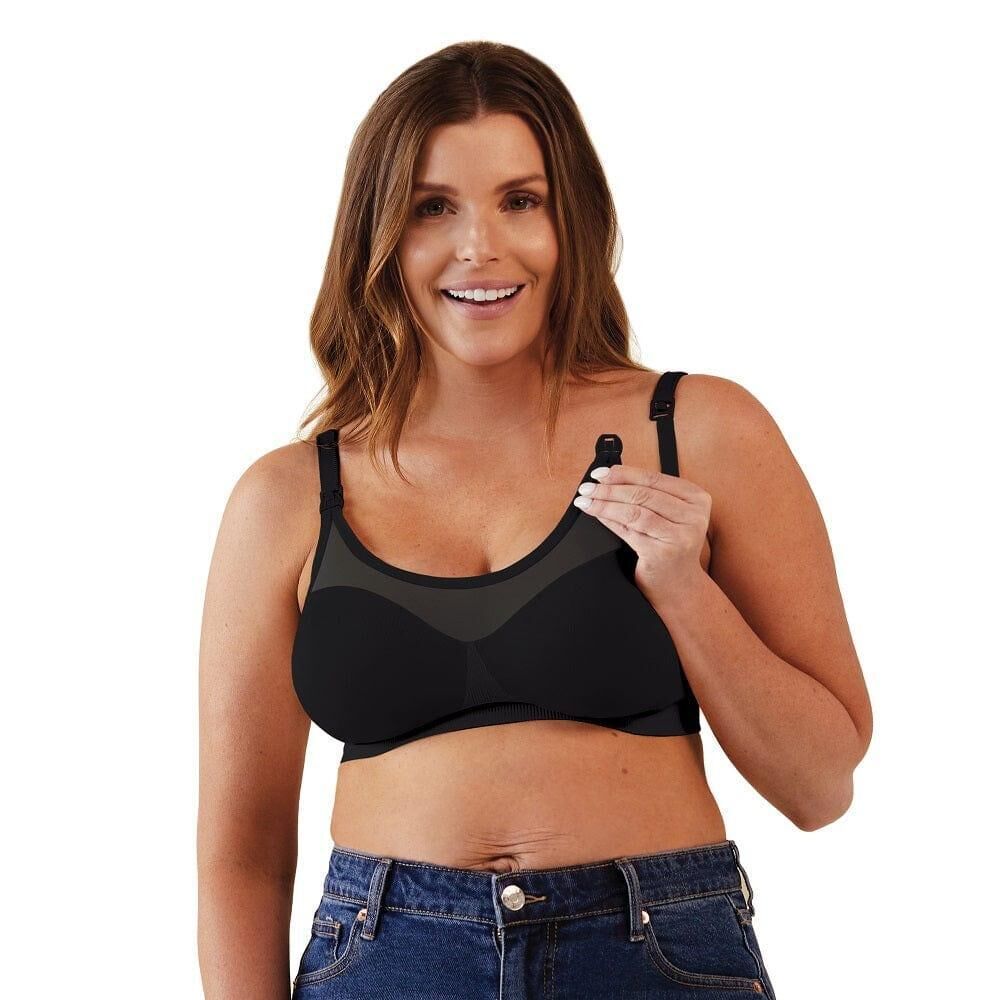 Silk Seamless Sheer Nursing Bra Black S Price