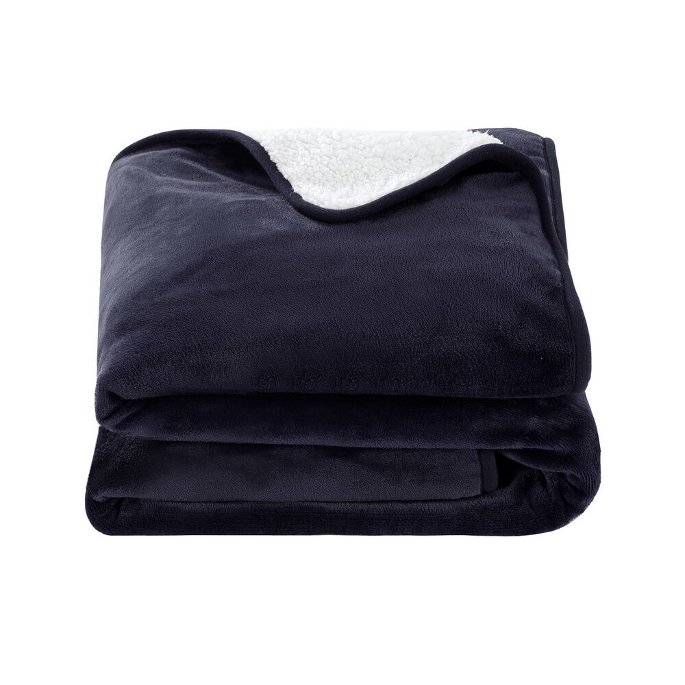 Electric Throw Rug Heated Blanket Fleece Charcoal Price