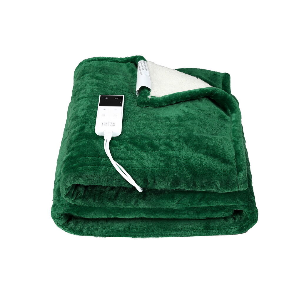 Electric Throw Rug Heated Blanket Double Sided Green Price