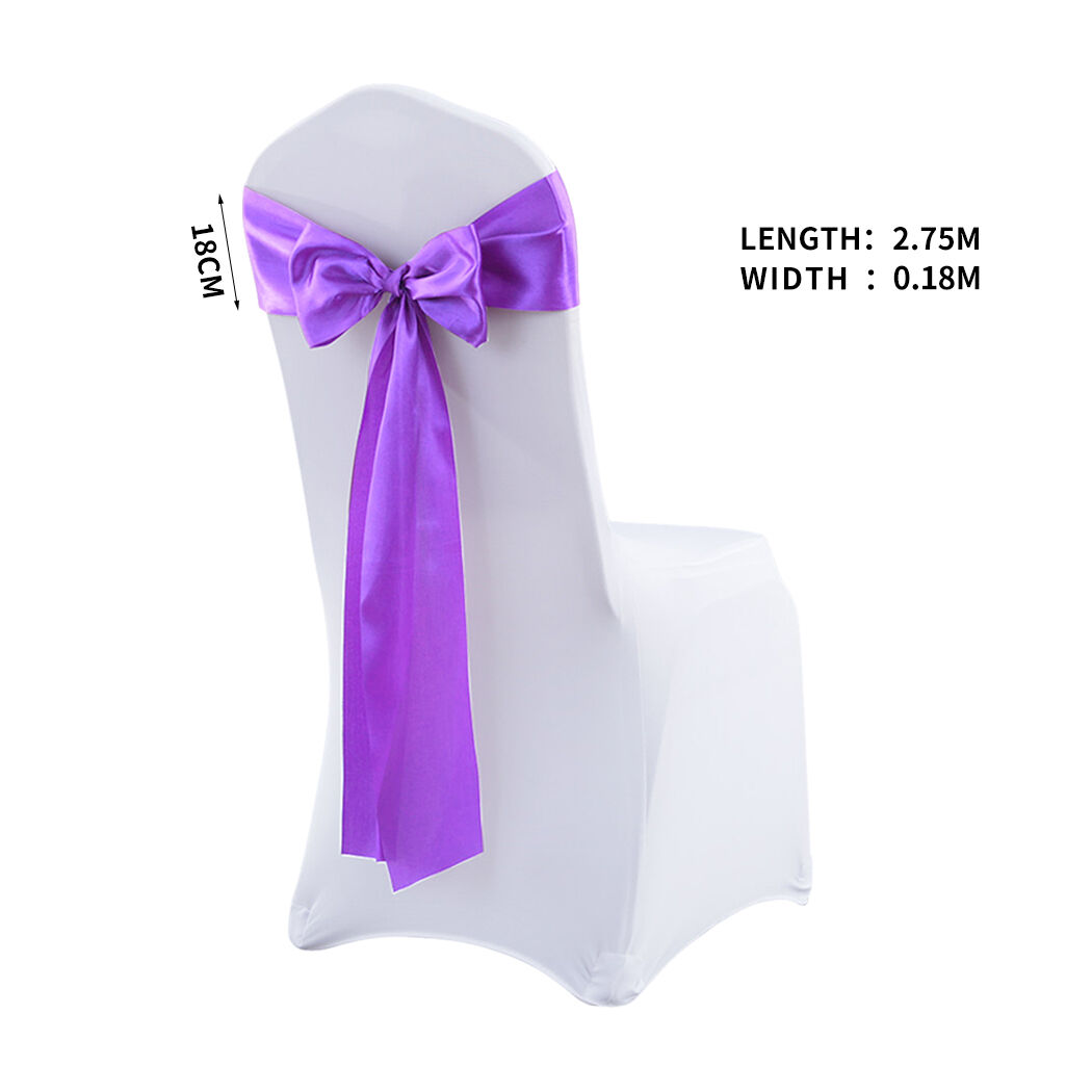 20x Multicoloured Satin Chair Sashes Lavender Price