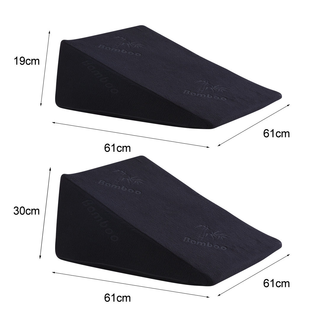 Cool Gel Memory Foam Bed Wedge Pillow Cushion Neck Back Support Sleep with Cover Price