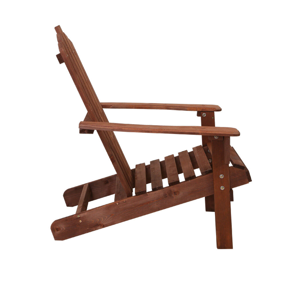 Adirondack Outdoor Chairs Wooden Beach Chair Patio Furniture Garden Brown Price