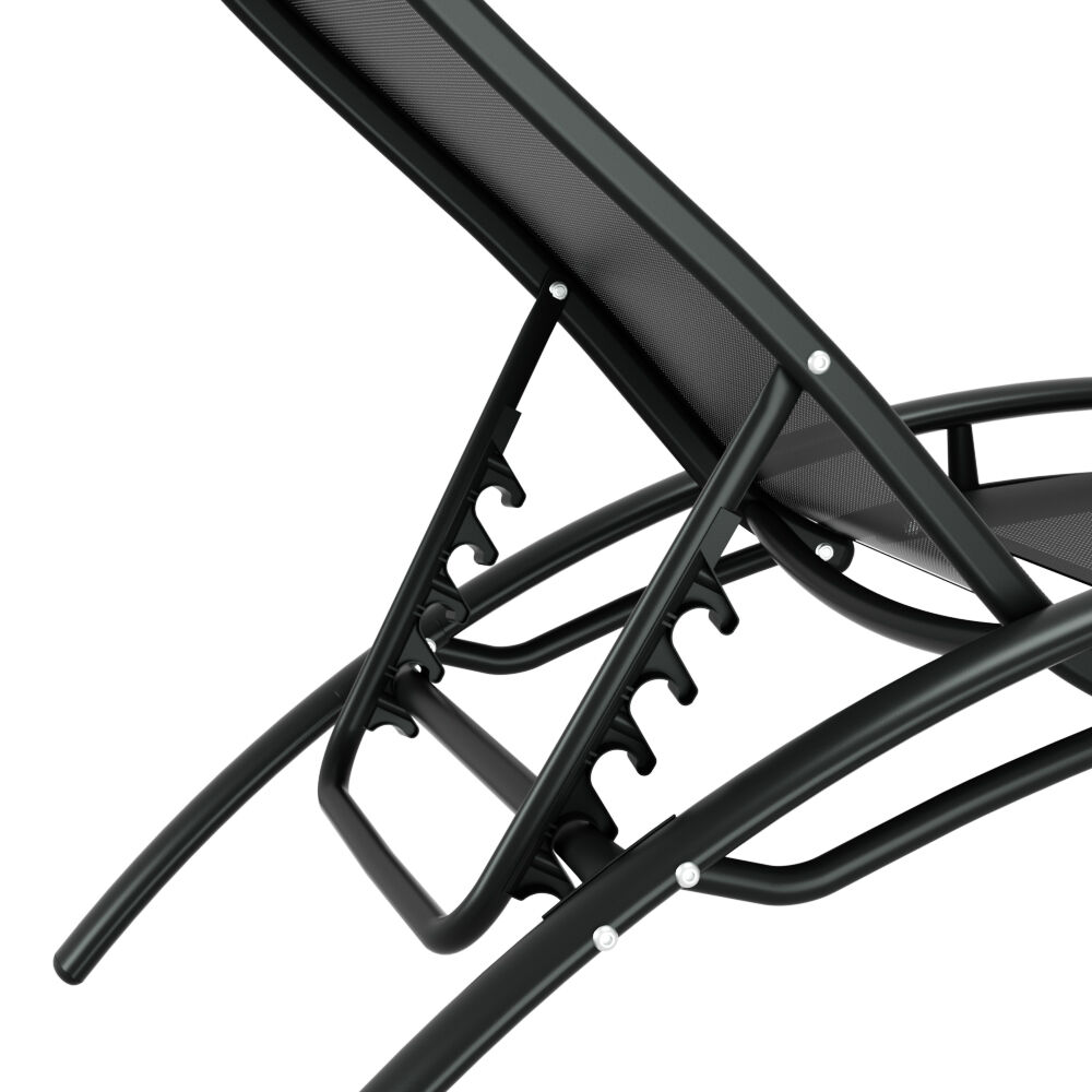 Gardeon 3PC Sun Lounge Outdoor Lounger Steel Table Chairs Patio Furniture Garden Price
