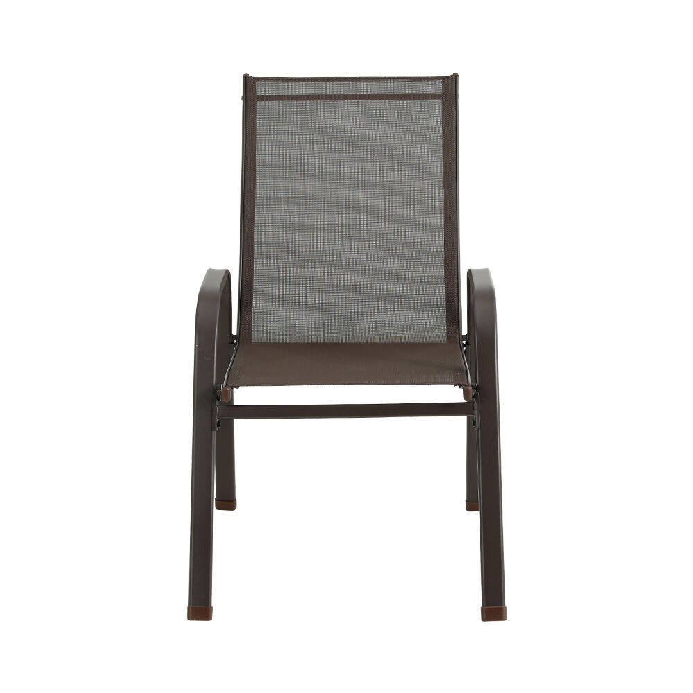 6PC Outdoor Dining Chairs Stackable Lounge Chair Patio Furniture Brown Price