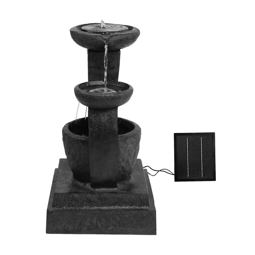 Gardeon Solar Water Feature Cascading Fountain 3-Tier Mushroom LED Light 70CM Price