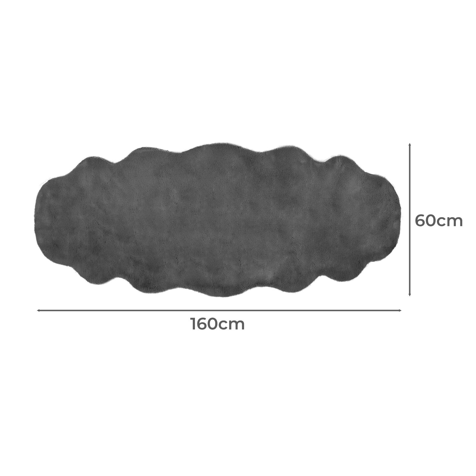 Floor Rug Area Rugs Cloud Fluffy 60X160cm Grey Price
