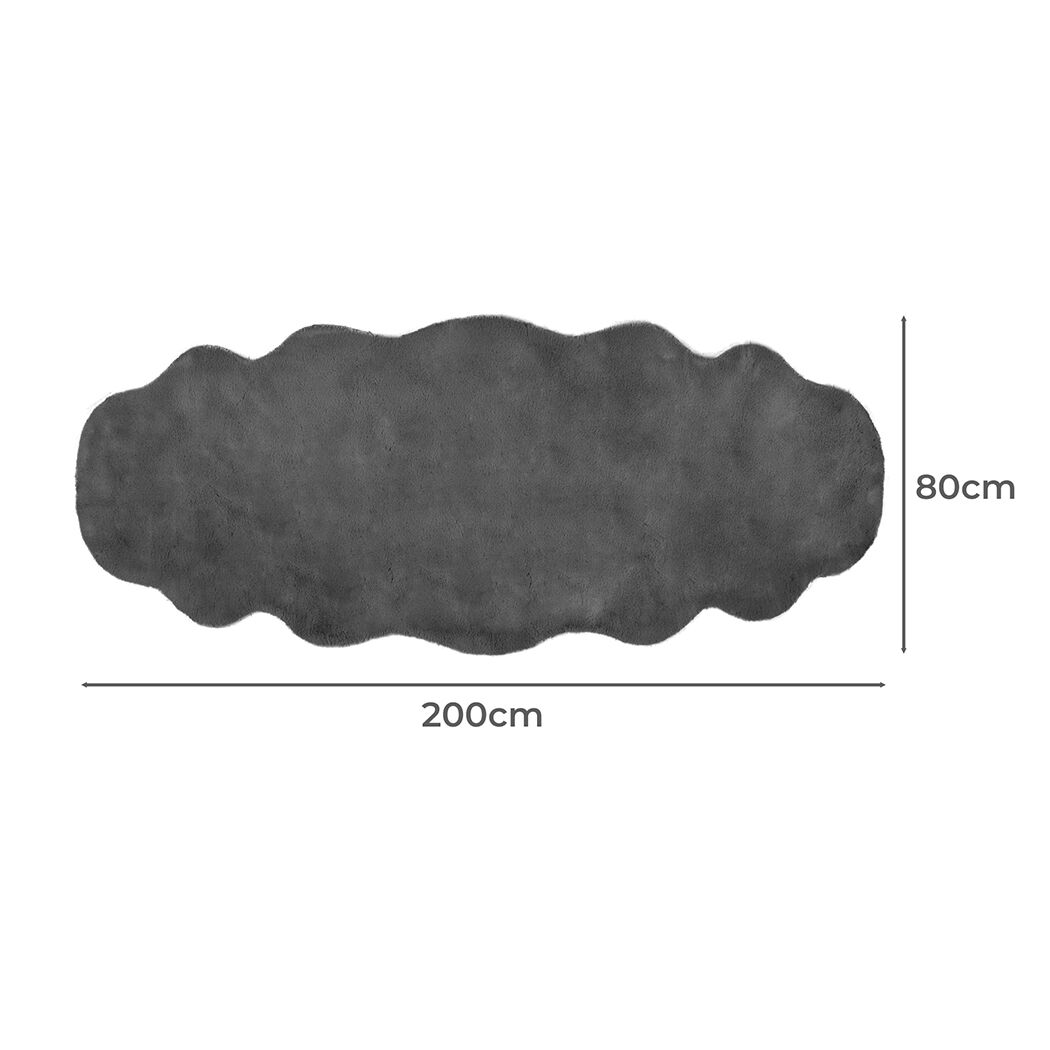 Floor Rug Area Rugs Cloud Fluffy 80X200cm Grey - Model-48B53A Price
