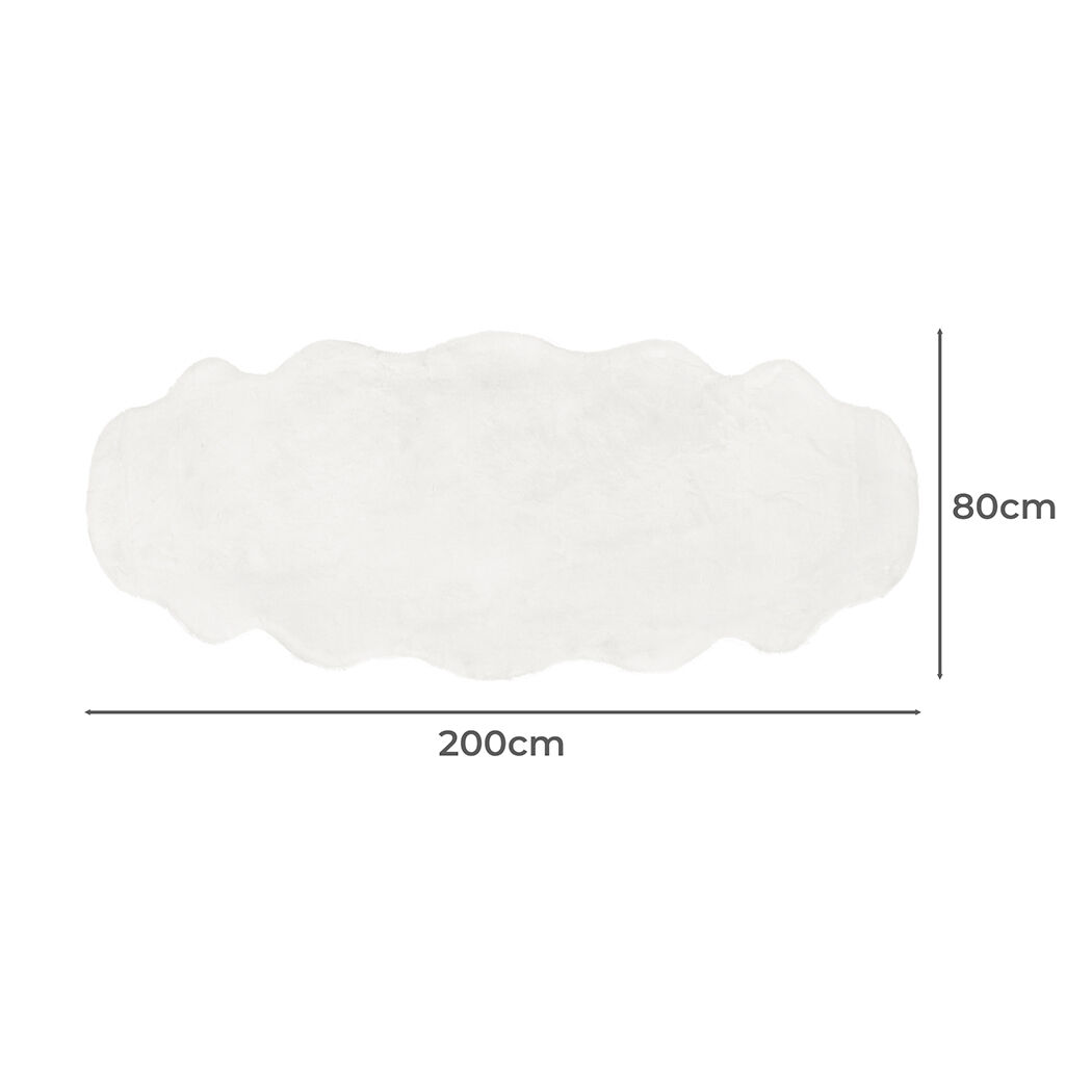 Floor Rug Area Rugs Cloud Fluffy 80X200cm White - Model-0007B8 Price